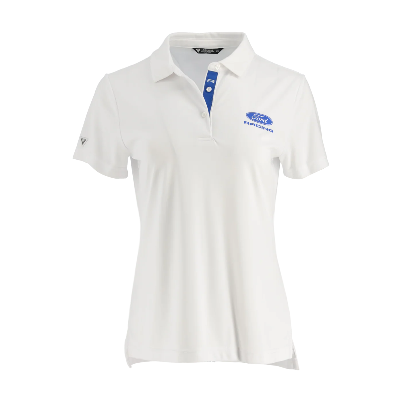 Ford Racing Logo Womens White Polo Shirt