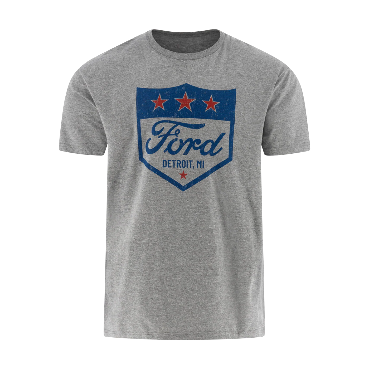 Ford Vintage Logo Detroit Gray Mens T-Shirt