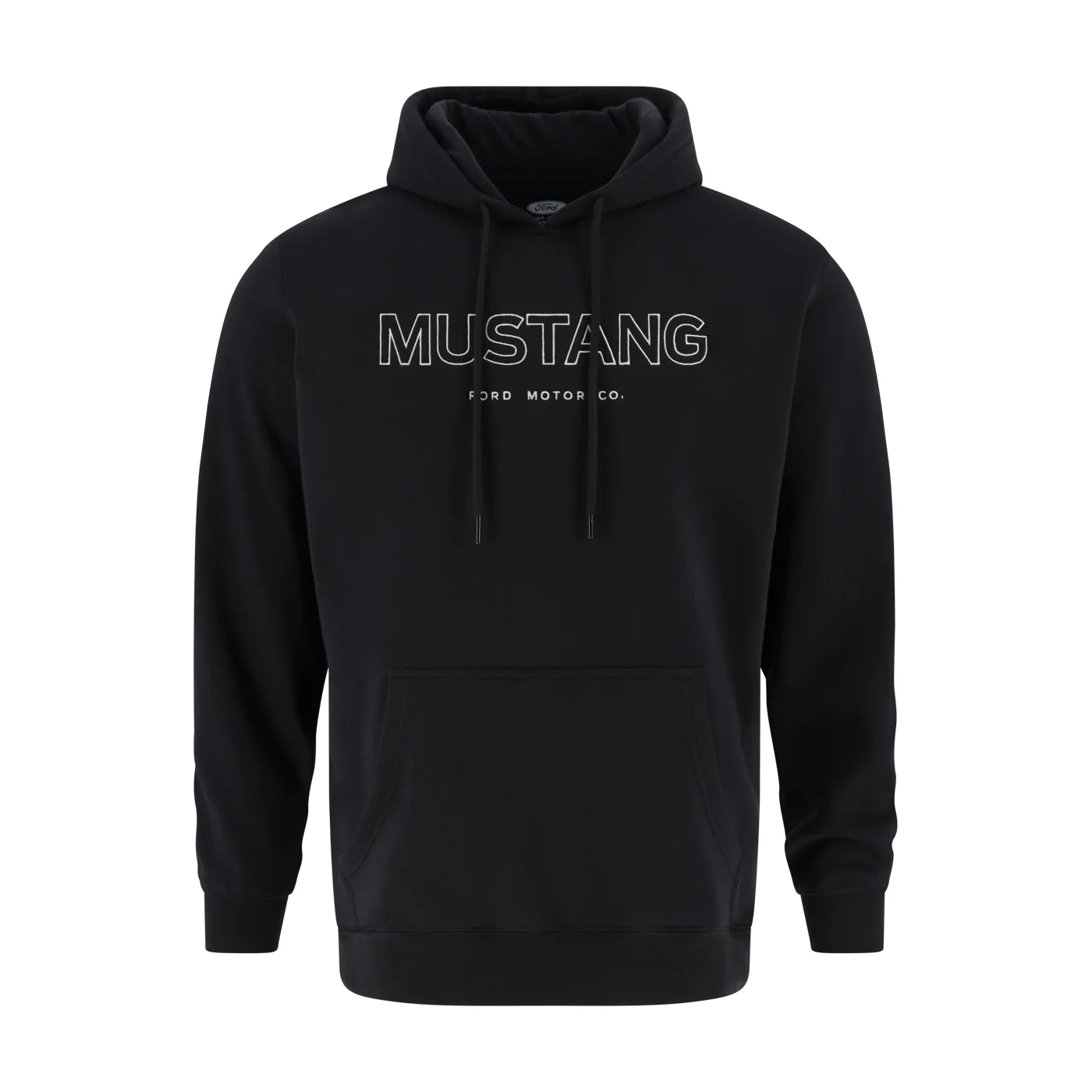 Ford Mustang Mens Black Block Letter Hoodie