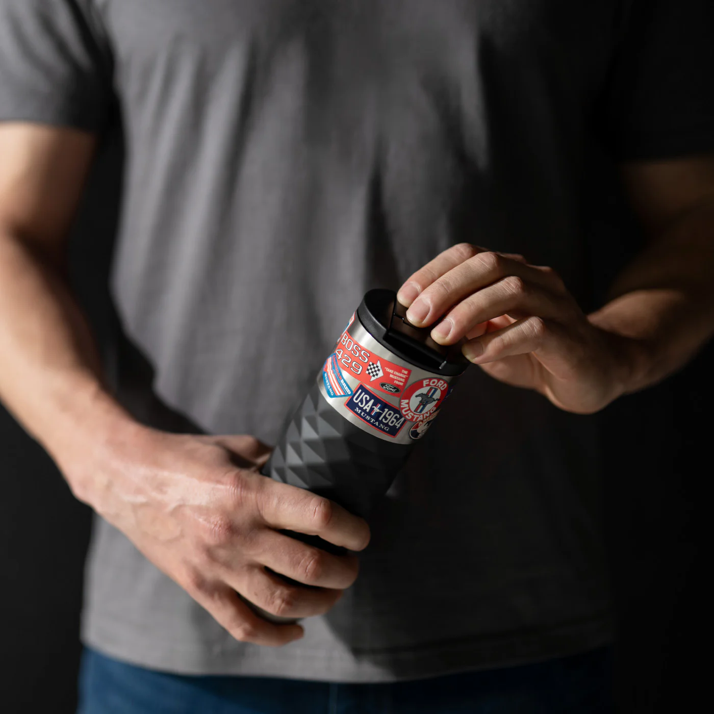 Ford Mustang Vintage Graphic Stainless Steel Tumbler
