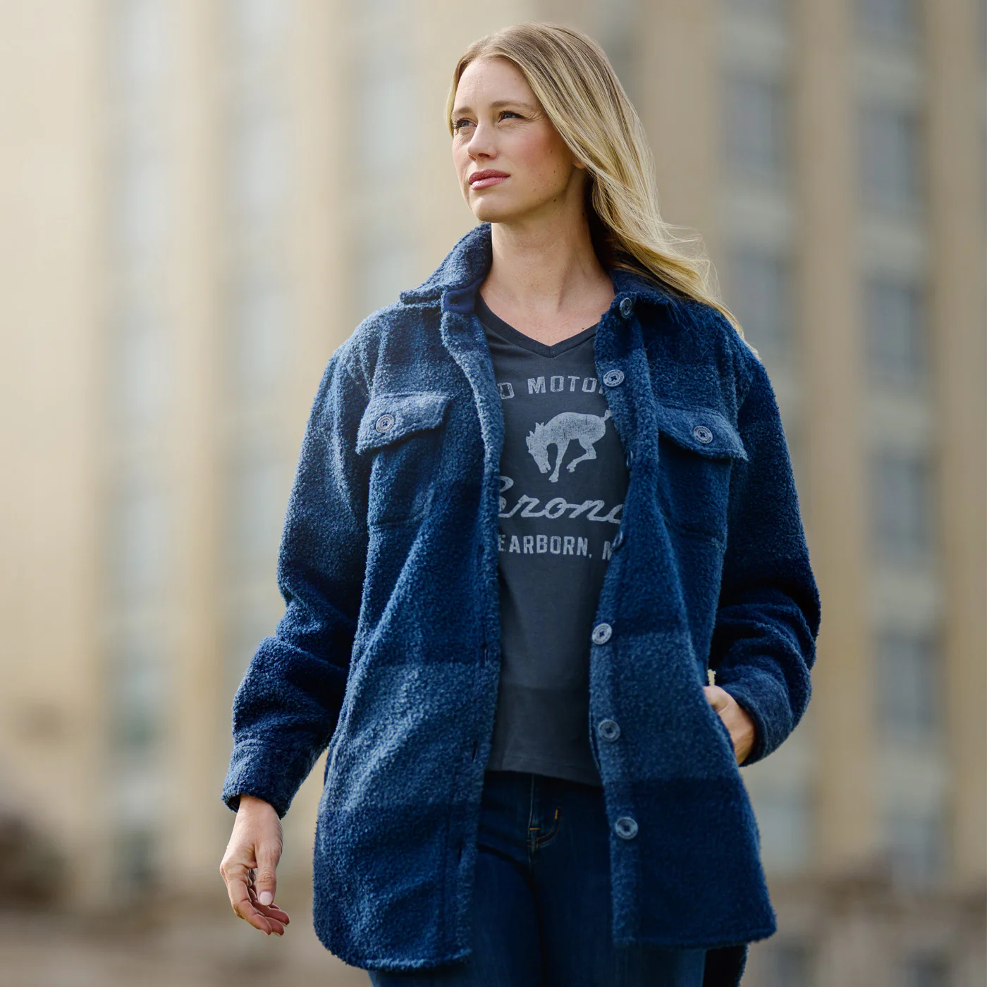635-ford-bronco-womens-plaid-button-up-shirt-jacket-2.webp Ford Bronco Womens Plaid Button Up Shirt Jacket