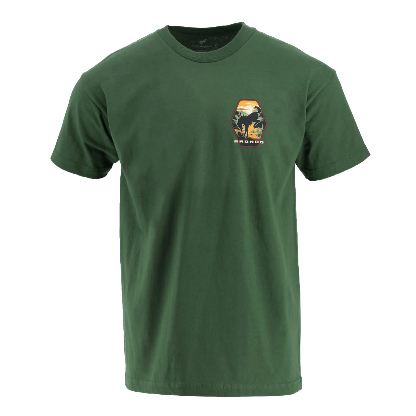 Ford Bronco Built Wild Badge Green Mens Short Sleeve T-Shirt