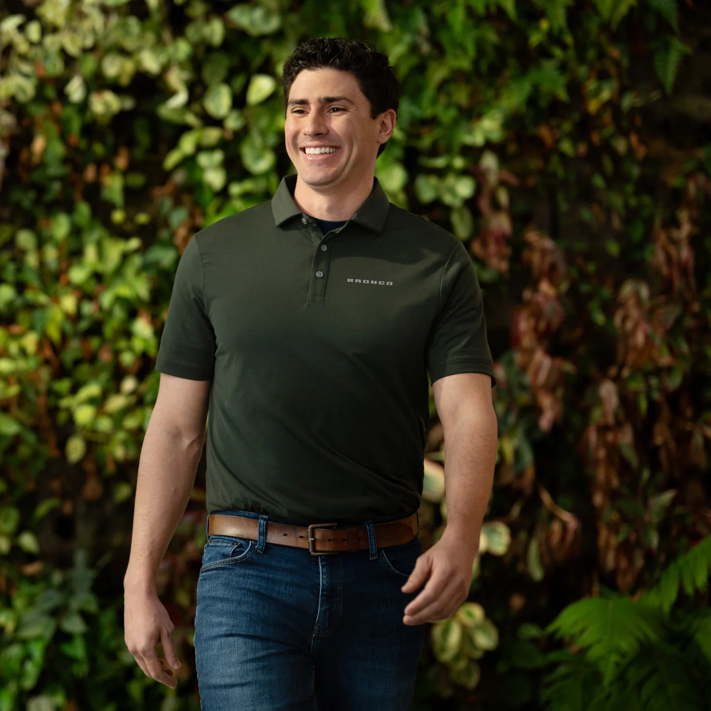 72-ford-bronco-mens-dark-green-polo-shirt-2.webp Ford Bronco Mens Dark Green Polo Shirt