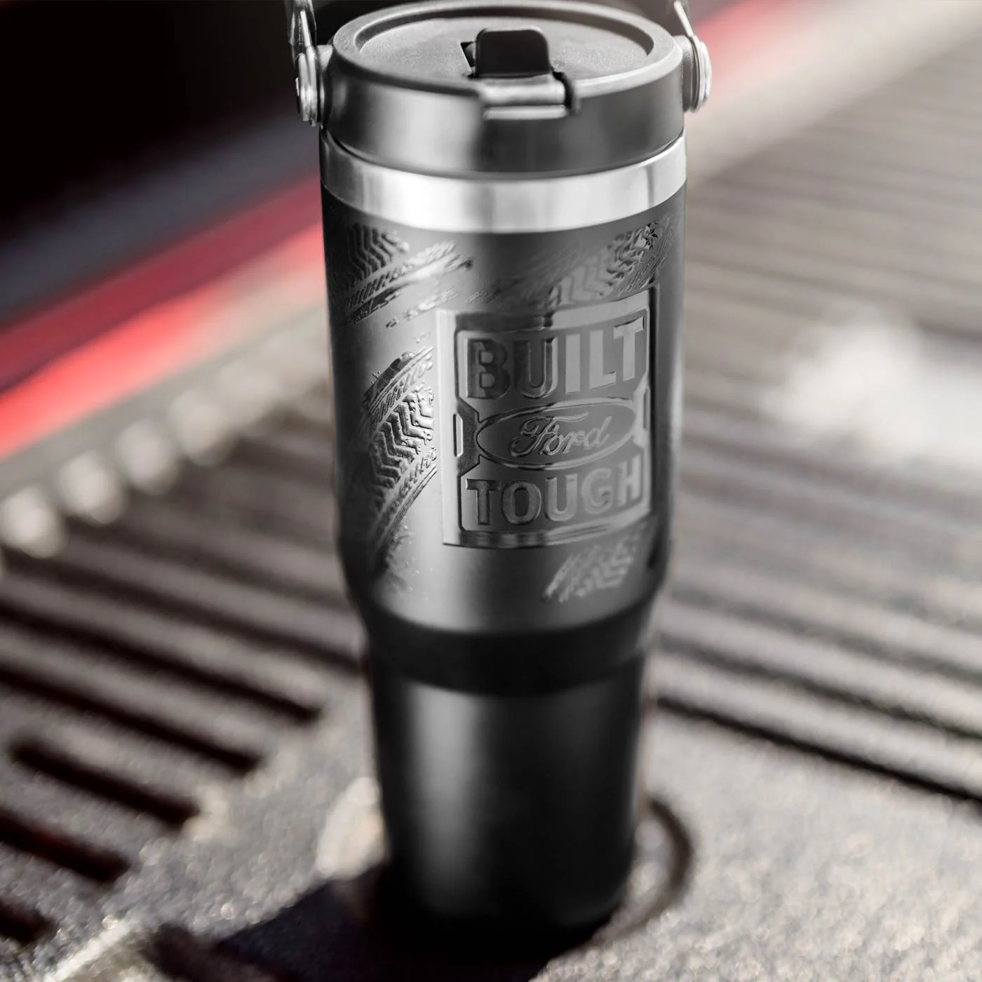 Built Ford Tough 30oz Tire Tread Stainless Steel Tumbler