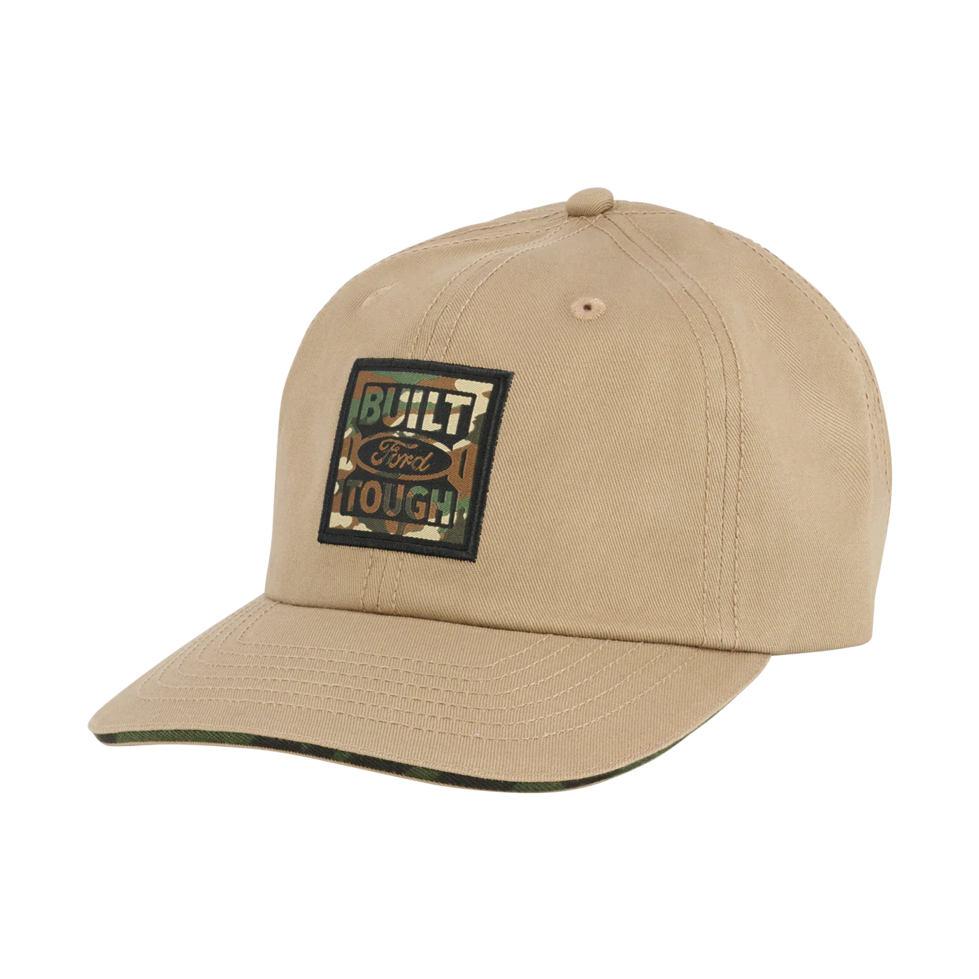Built Ford Tough Camouflage Patch Canvas Slide Back Hat