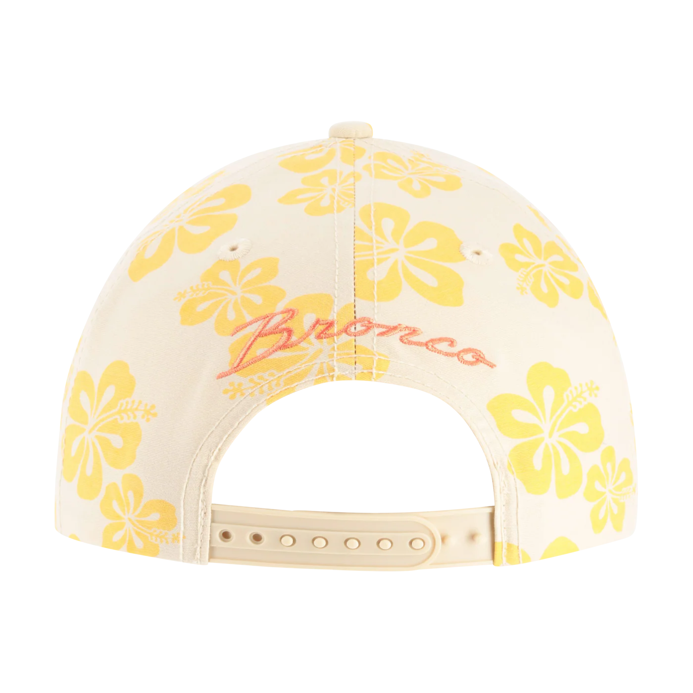 80-ford-bronco-light-yellow-floral-snapback-hat-4.webp Ford Bronco Light Yellow Floral Snapback Hat